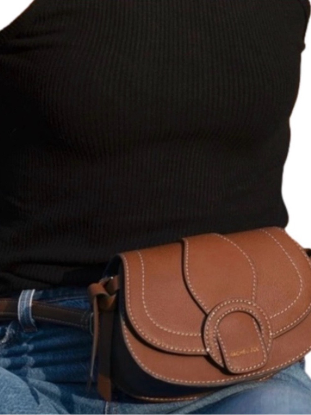 Rachel Zoe Brown Leather Crossbody Saddle Bag